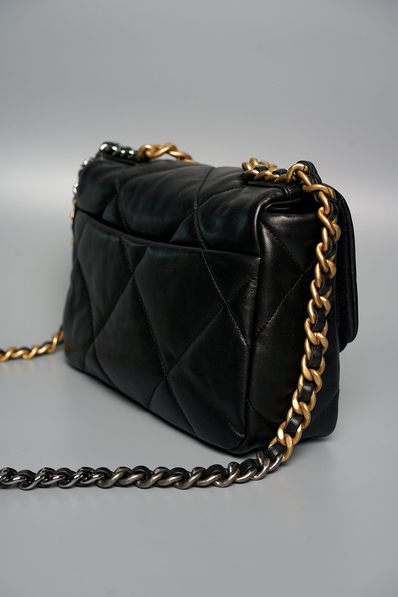 Chanel Classic 19 Small in Black Lambskin (Brand New)