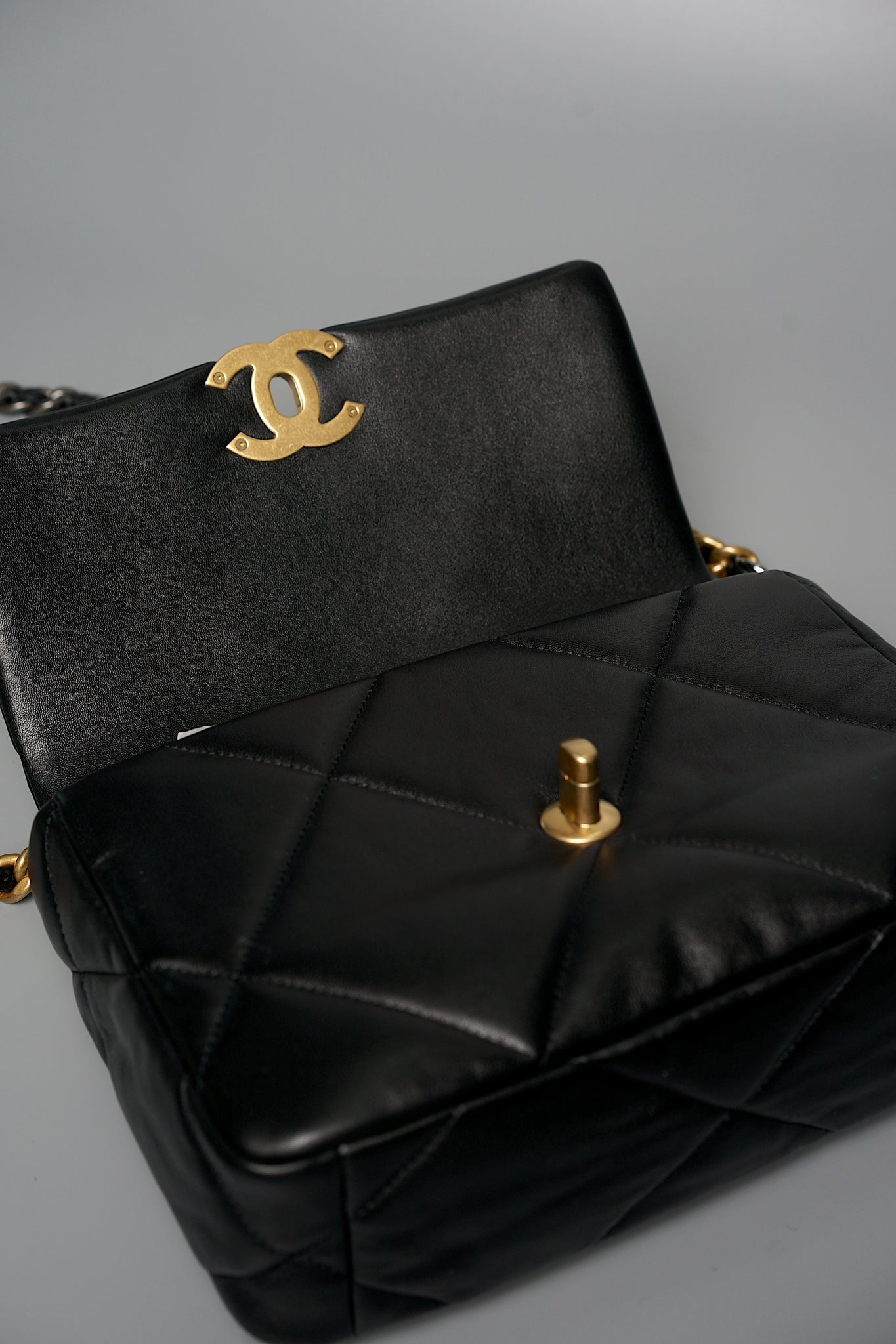 Chanel Classic 19 Small in Black Lambskin (Brand New)
