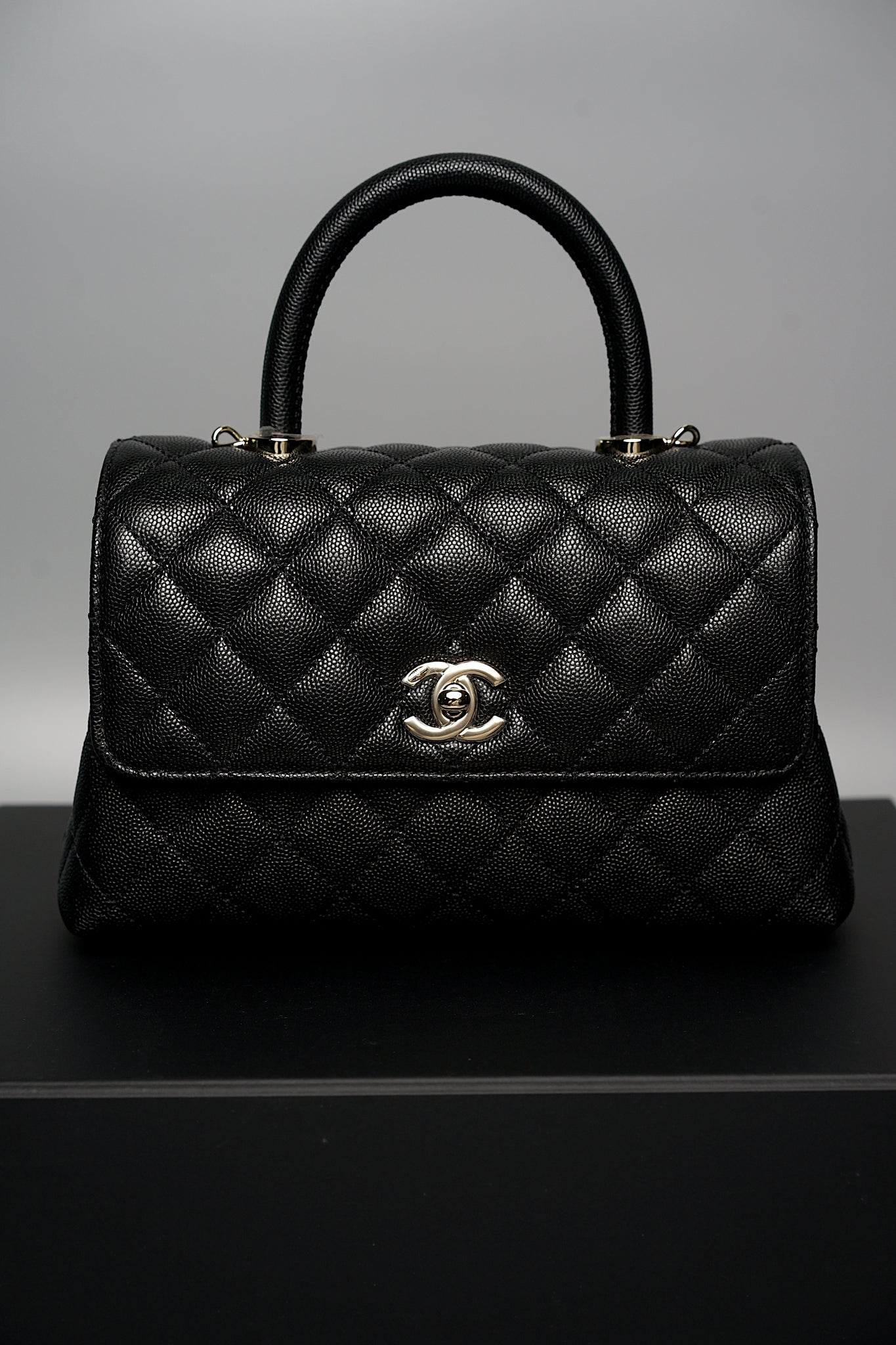 Chanel Mini Coco Handle in Black Caviar Ghw (Brand New)
