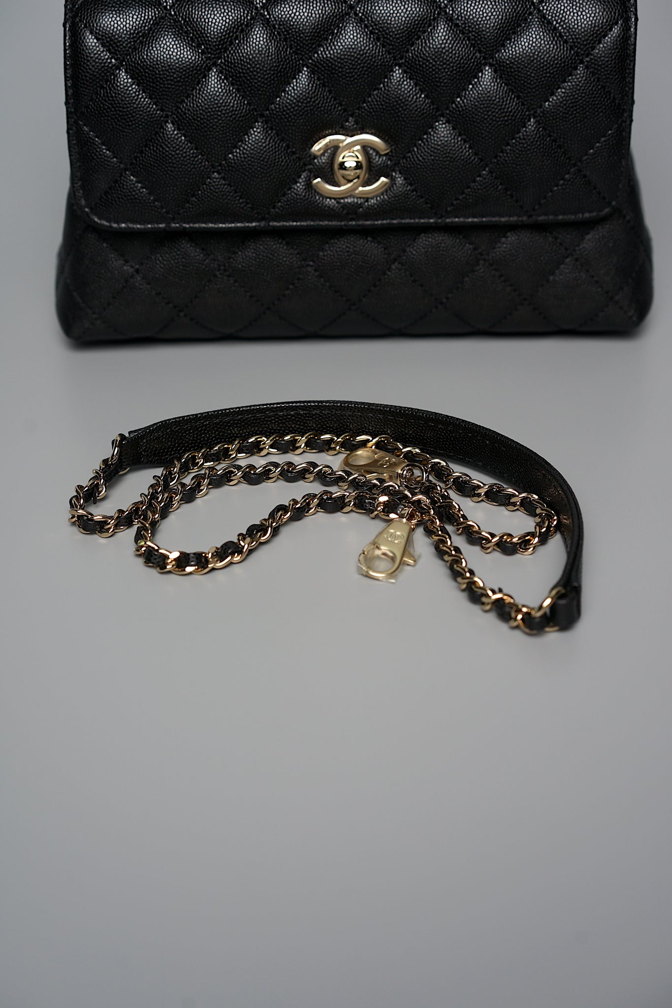 Chanel Mini Coco Handle in Black Caviar Ghw (Brand New)