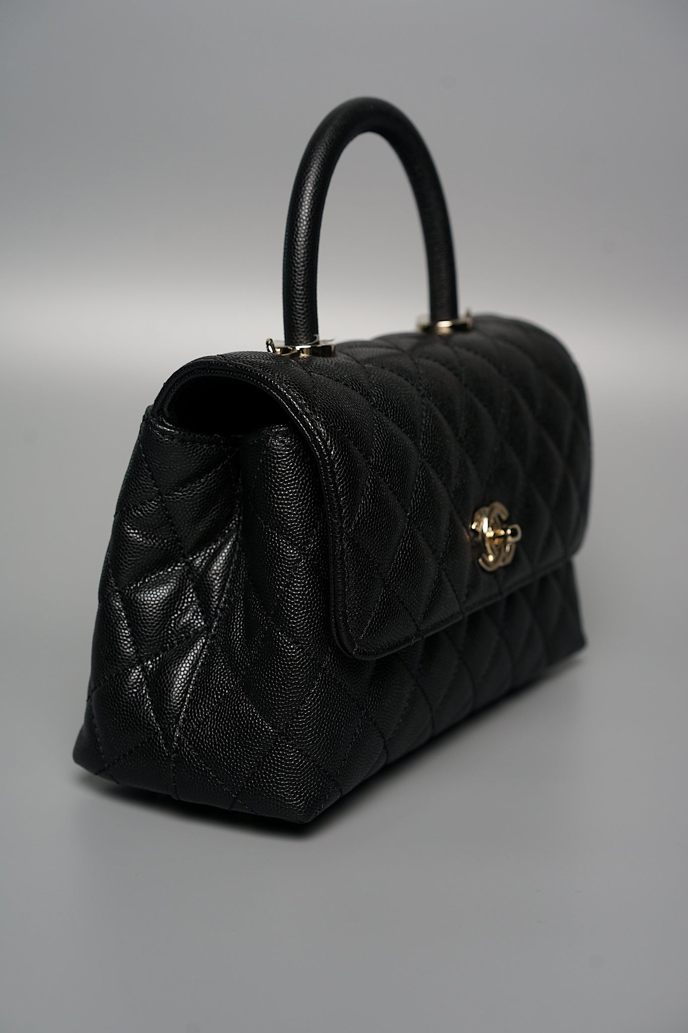 Chanel Mini Coco Handle in Black Caviar Ghw (Brand New)