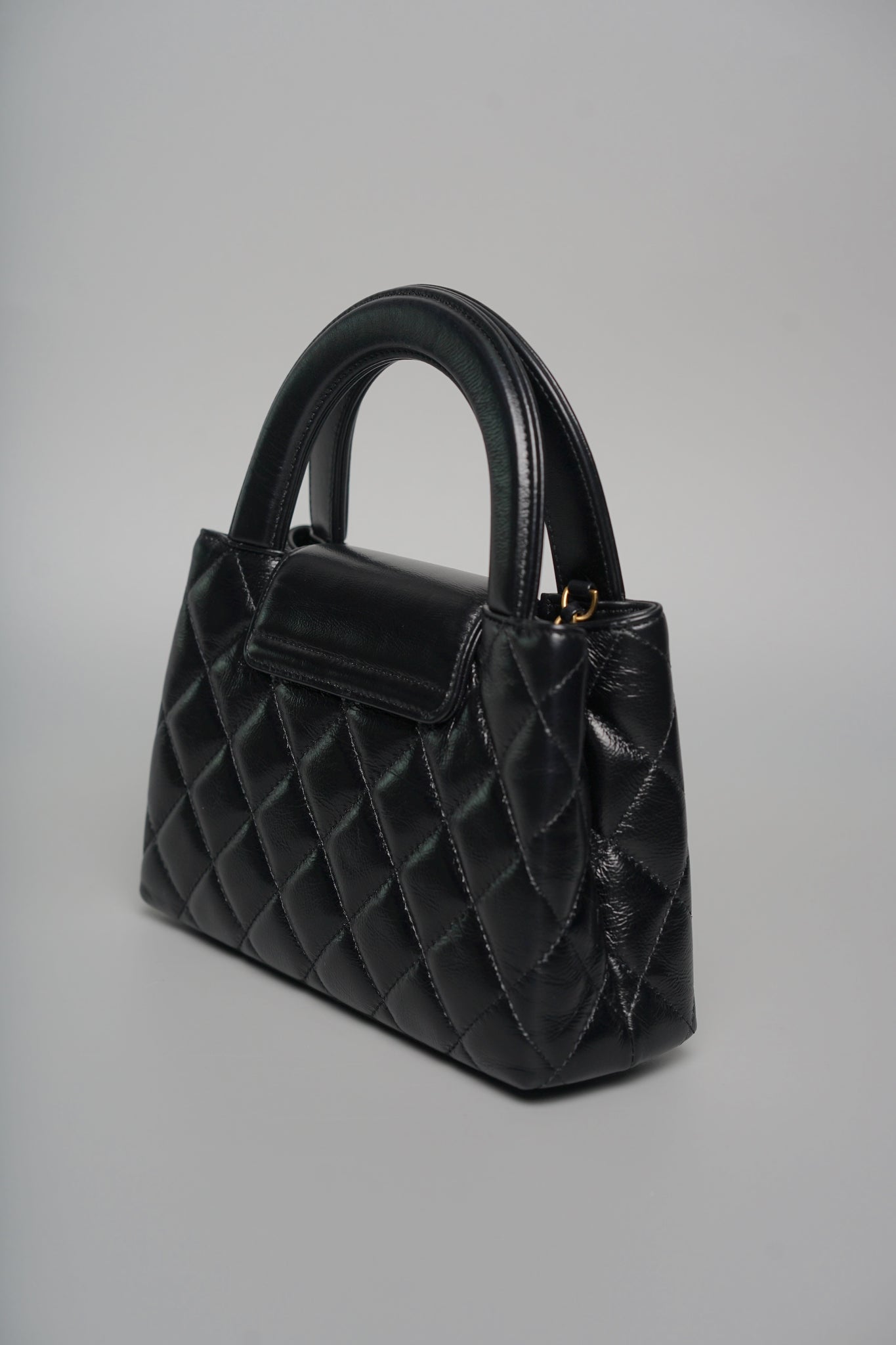 Chanel Kelly Mini in Black Shiny Calfskin Ghw