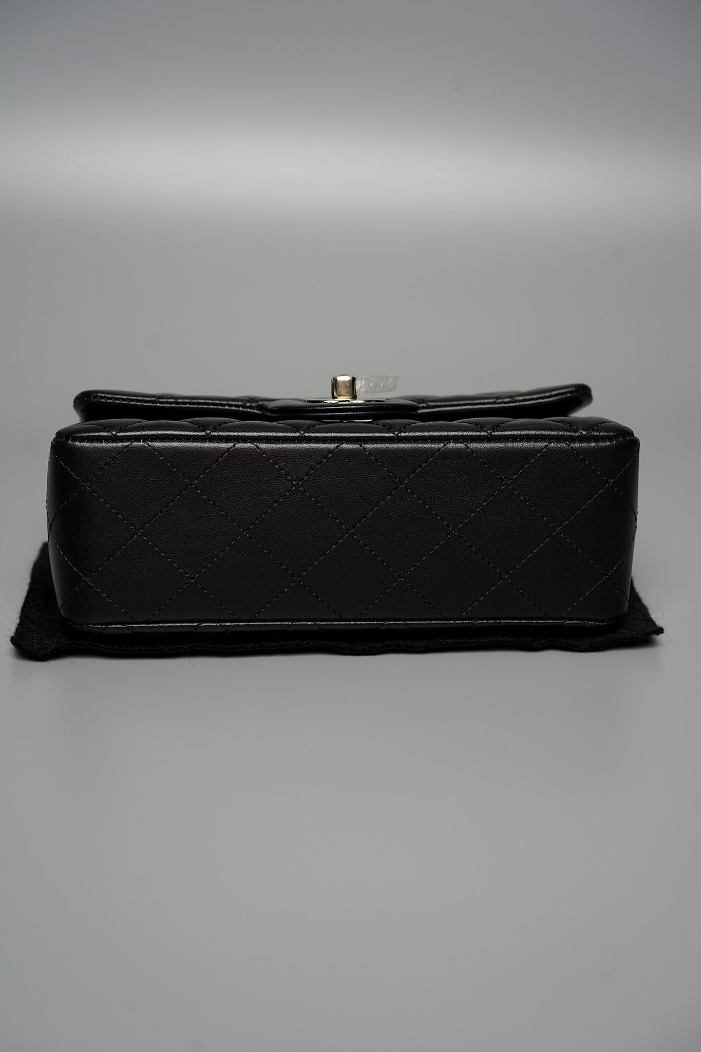 Chanel Classic Mini Rectangle Flap Bag in Black Lambskin Ghw (Brand New)