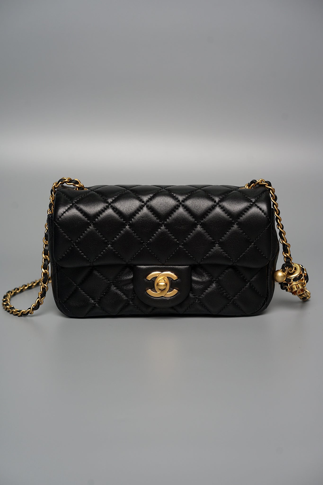 Chanel Mini Rectangular Flap in Black Pearl Crush Bghw
