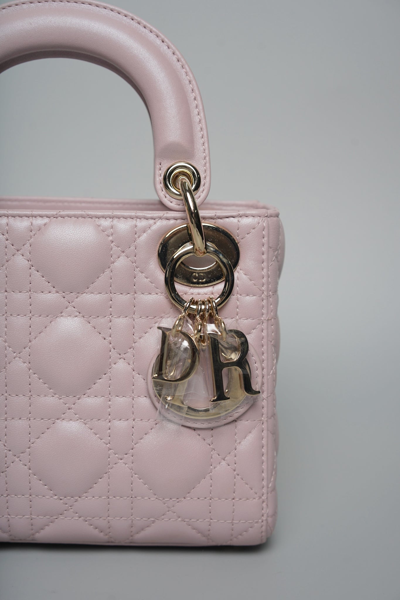 Mini Lady Dior Bag in Blush Pink Cannage Lambskin Lghw (Brand New)