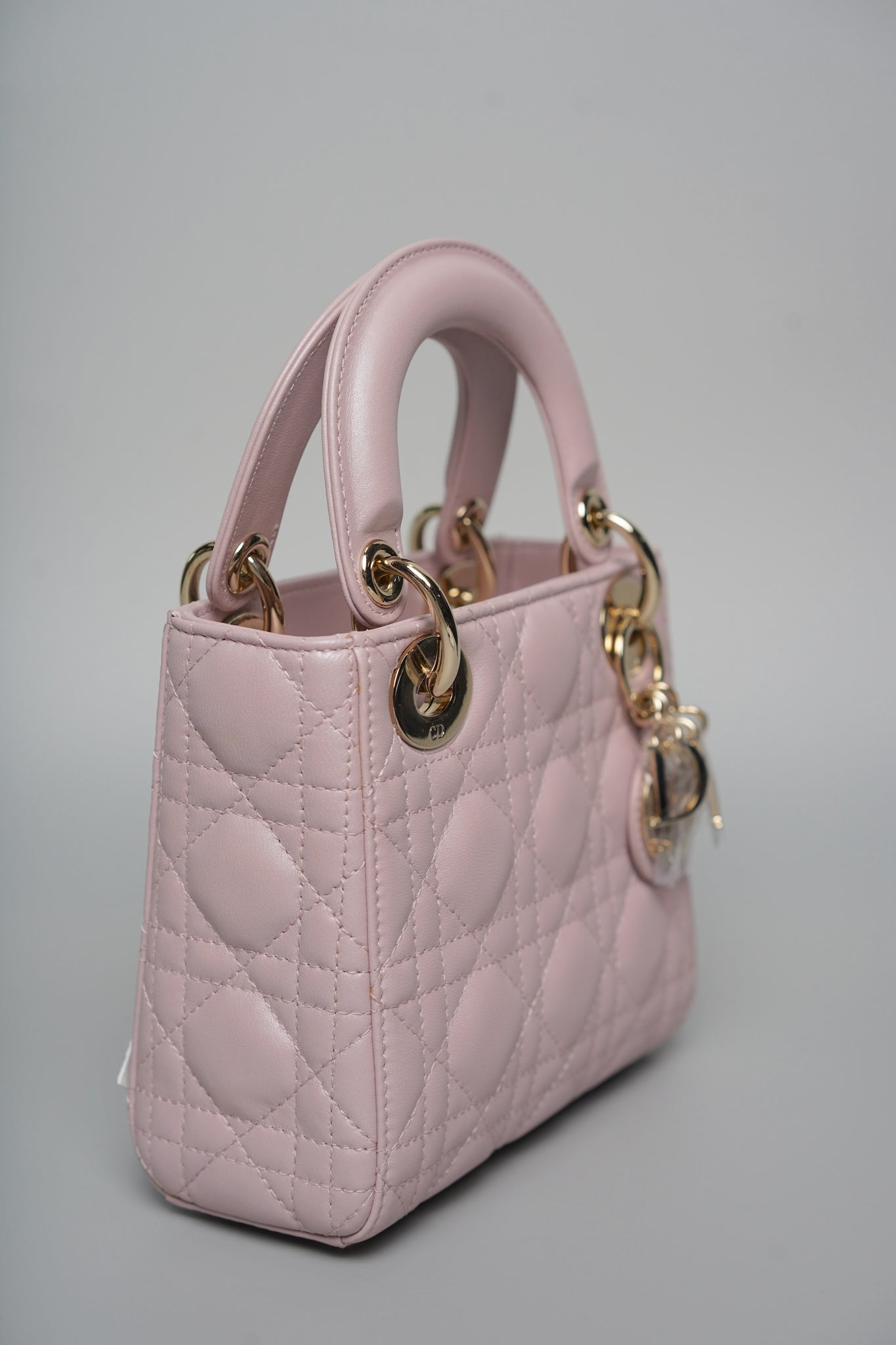 Mini Lady Dior Bag in Blush Pink Cannage Lambskin Lghw (Brand New)