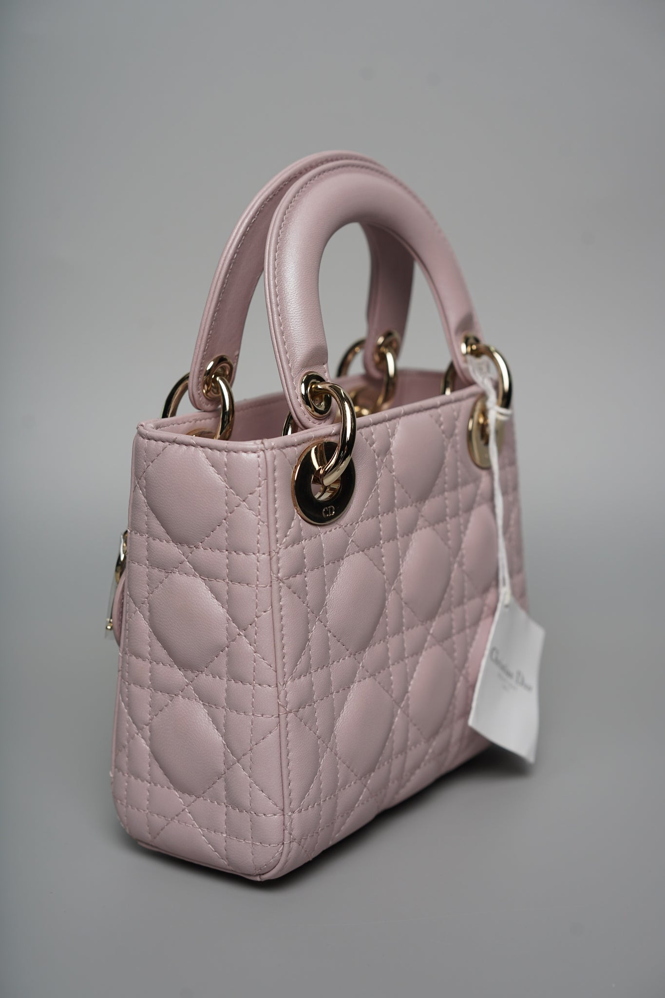 Mini Lady Dior Bag in Blush Pink Cannage Lambskin Lghw (Brand New)