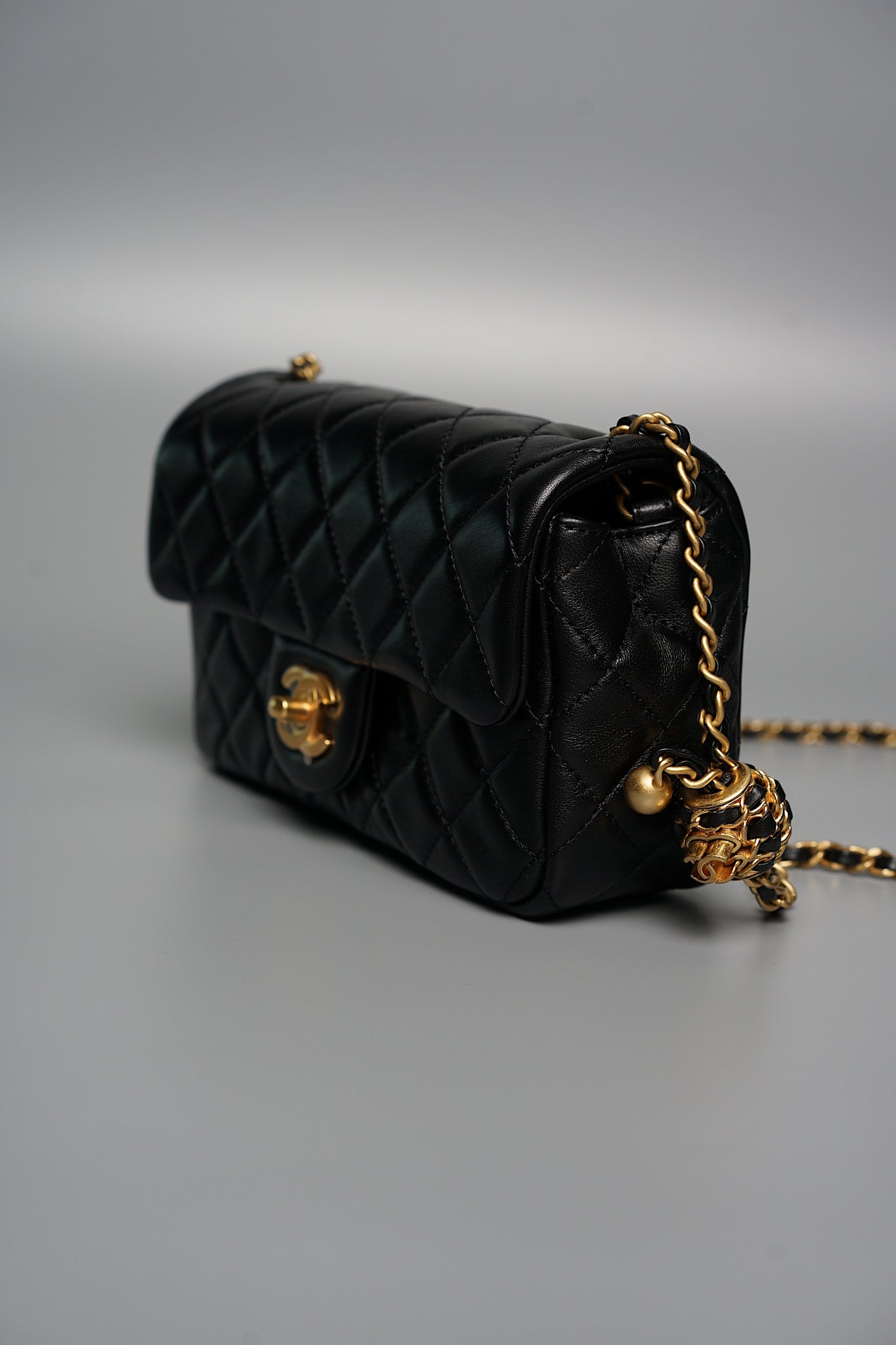 Chanel Mini Rectangular Flap in Black Pearl Crush Bghw