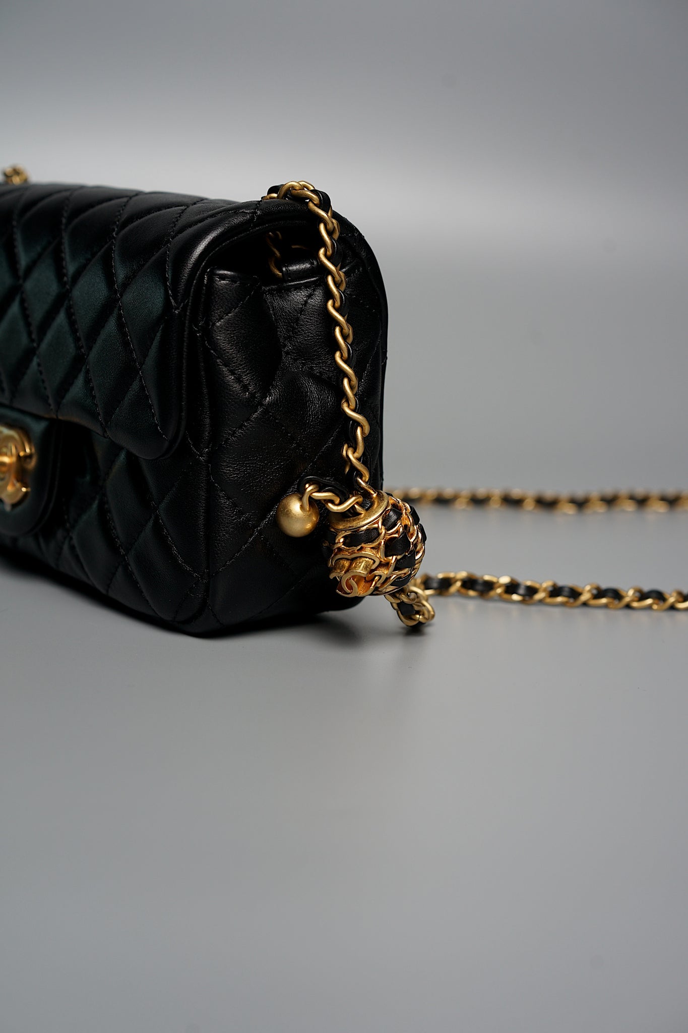 Chanel Mini Rectangular Flap in Black Pearl Crush Bghw