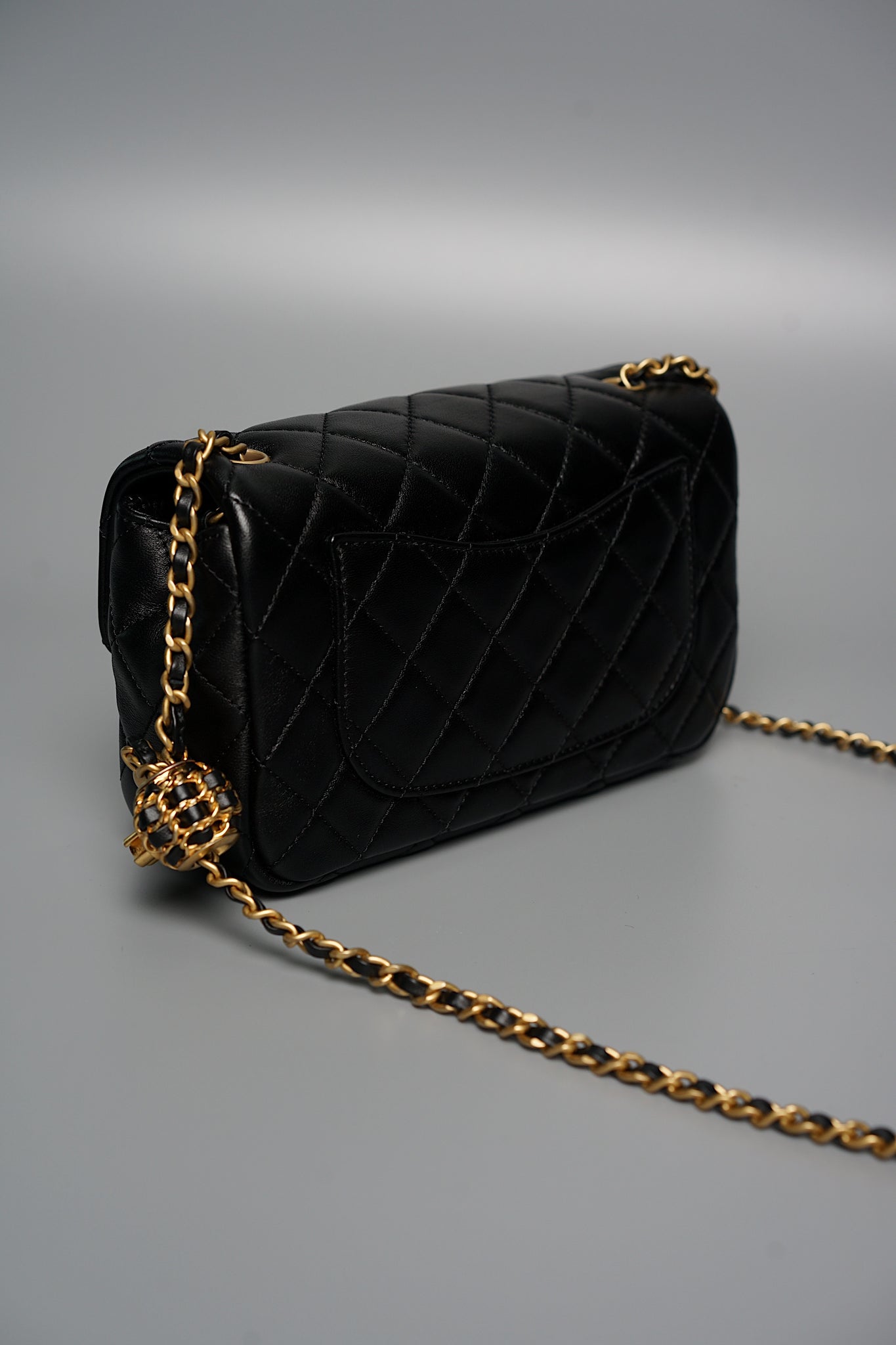 Chanel Mini Rectangular Flap in Black Pearl Crush Bghw