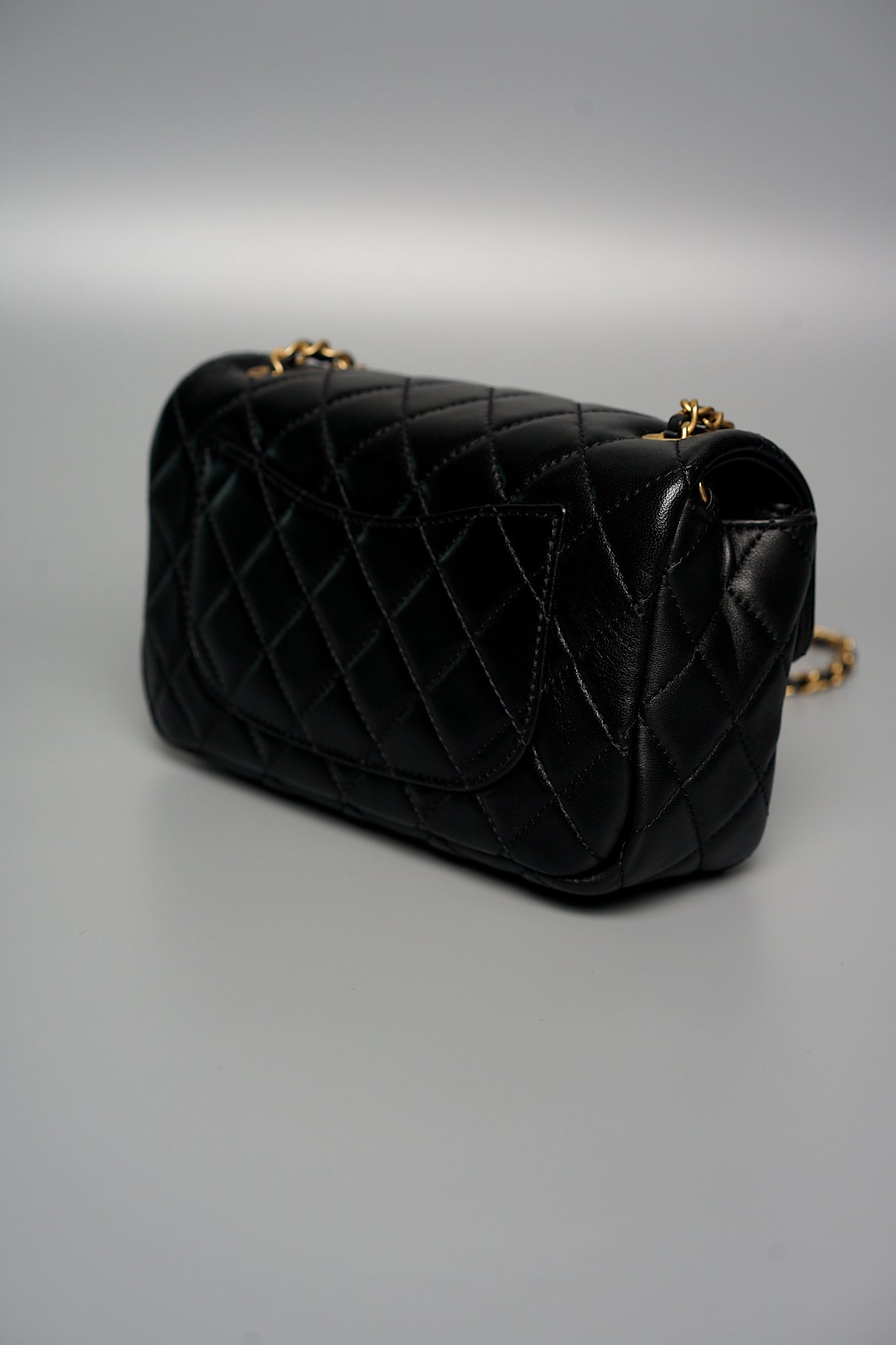 Chanel Mini Rectangular Flap in Black Pearl Crush Bghw