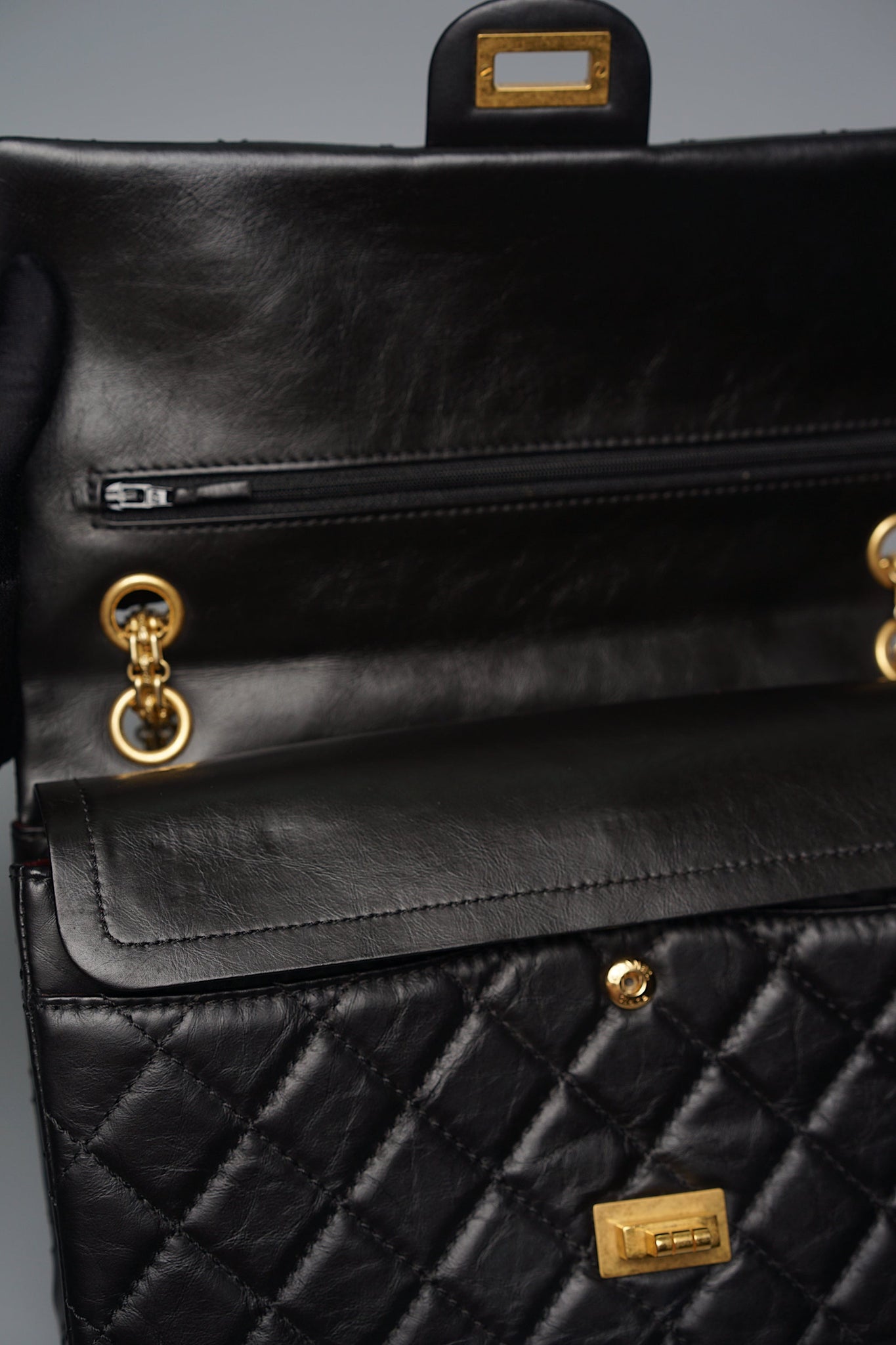 Chanel 2.55 Reissue Double Large Flap in Black