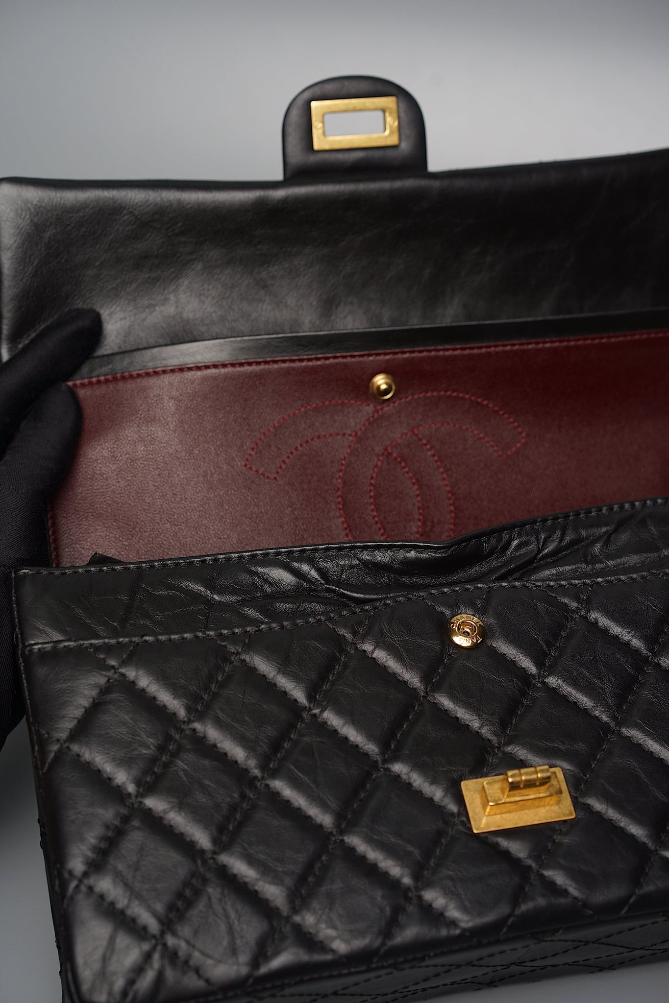 Chanel 2.55 Reissue Double Large Flap in Black
