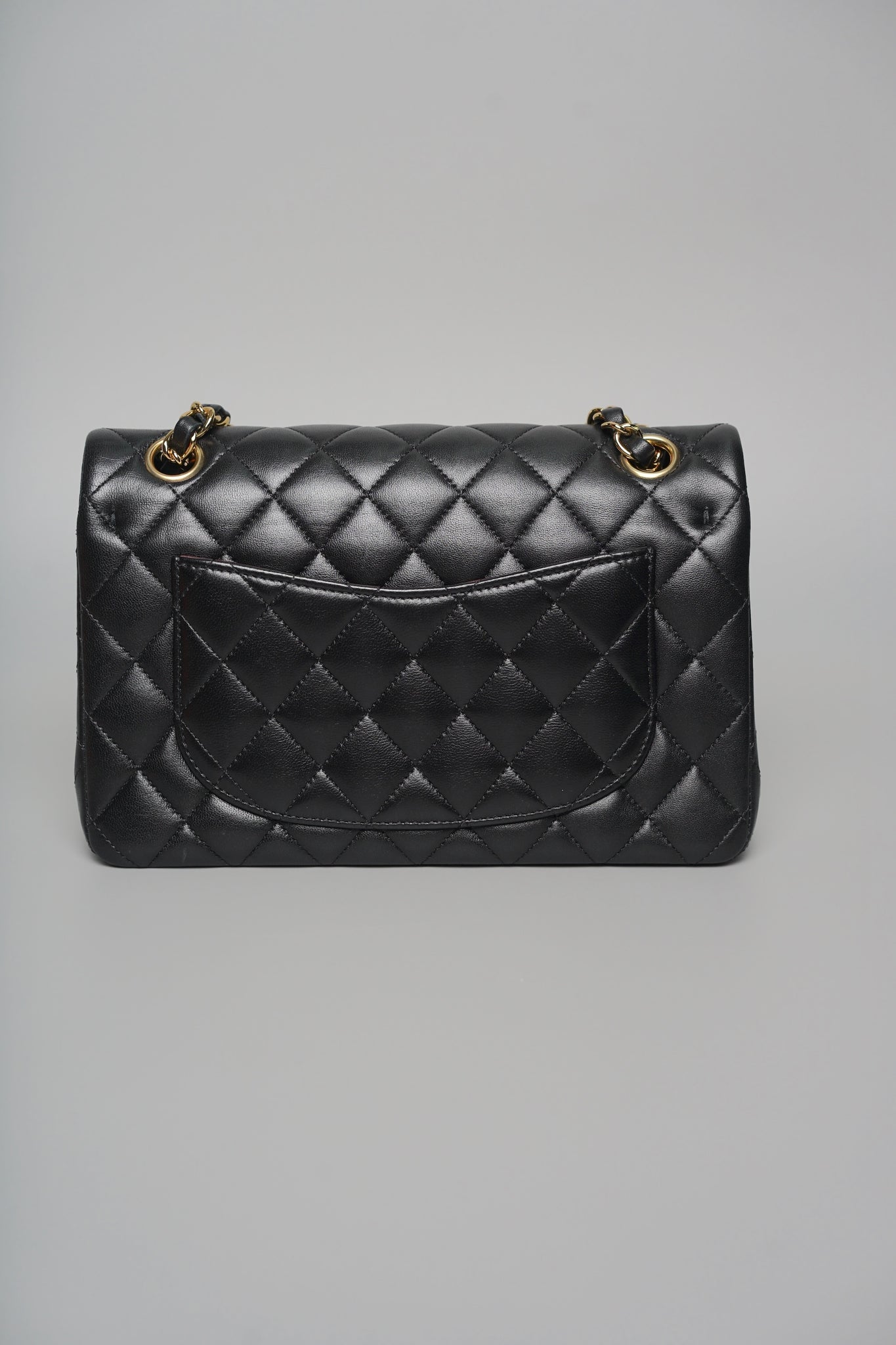 Chanel Small Classic Double Flap in Black Lambskin Ghw