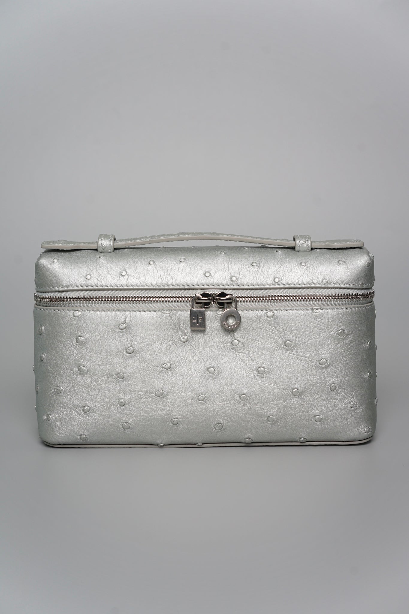 Loro Piana L19 in Ostrich Metallic Silver Shw (Brand New)