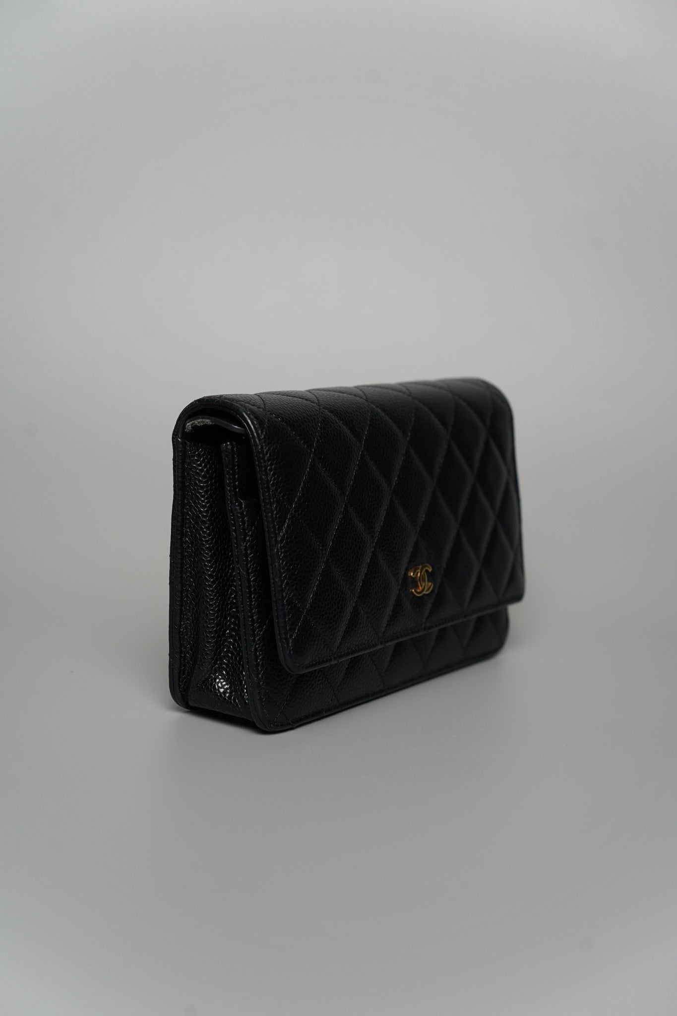 Chanel Wallet on Chain in Black Caviar Ghw