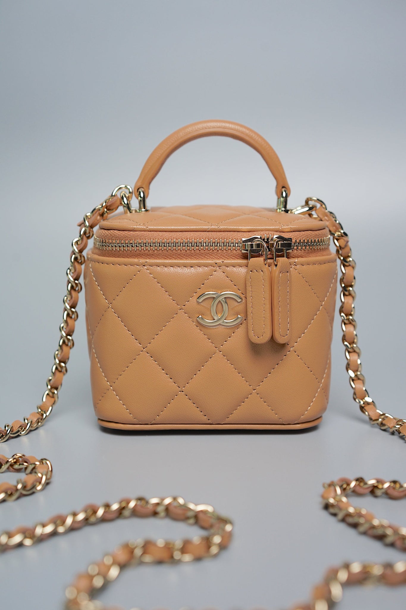 Chanel Top Handle Mini Vanity in Caramel (Brand New)