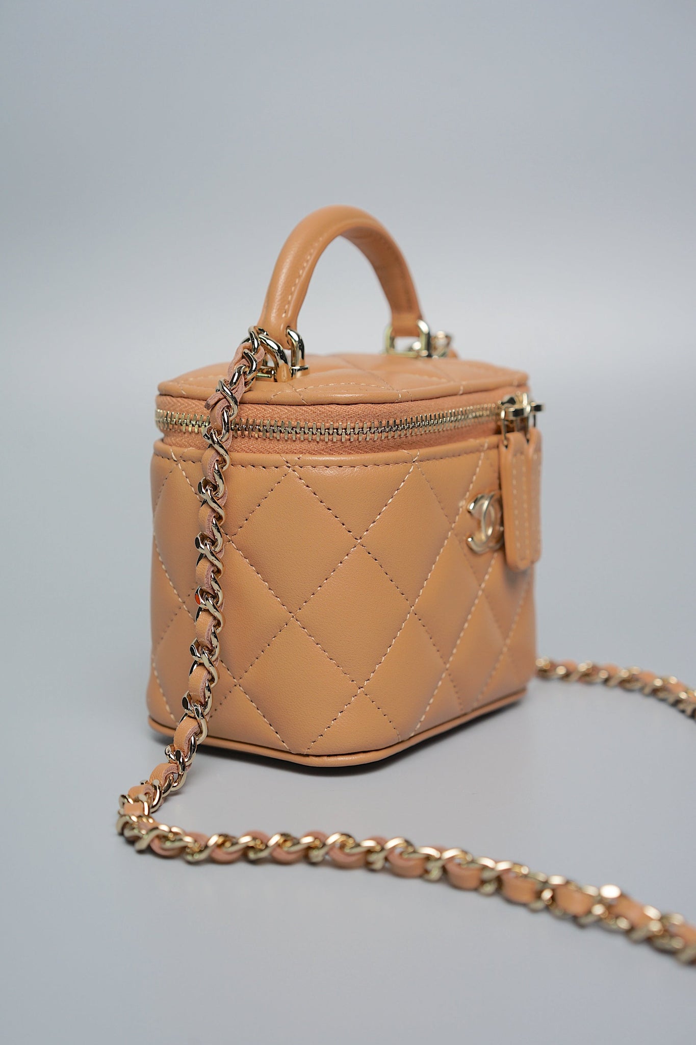 Chanel Top Handle Mini Vanity in Caramel (Brand New)