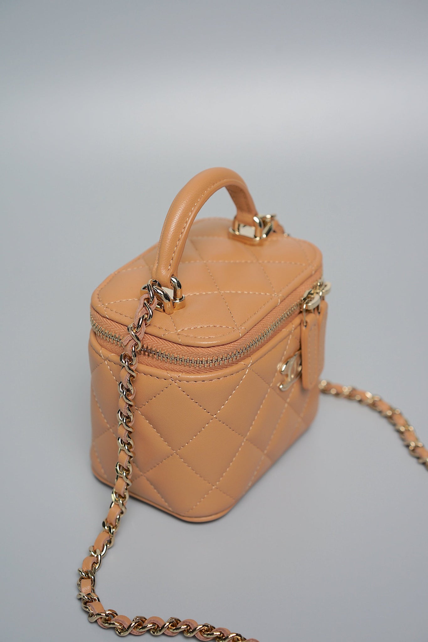 Chanel Top Handle Mini Vanity in Caramel (Brand New)