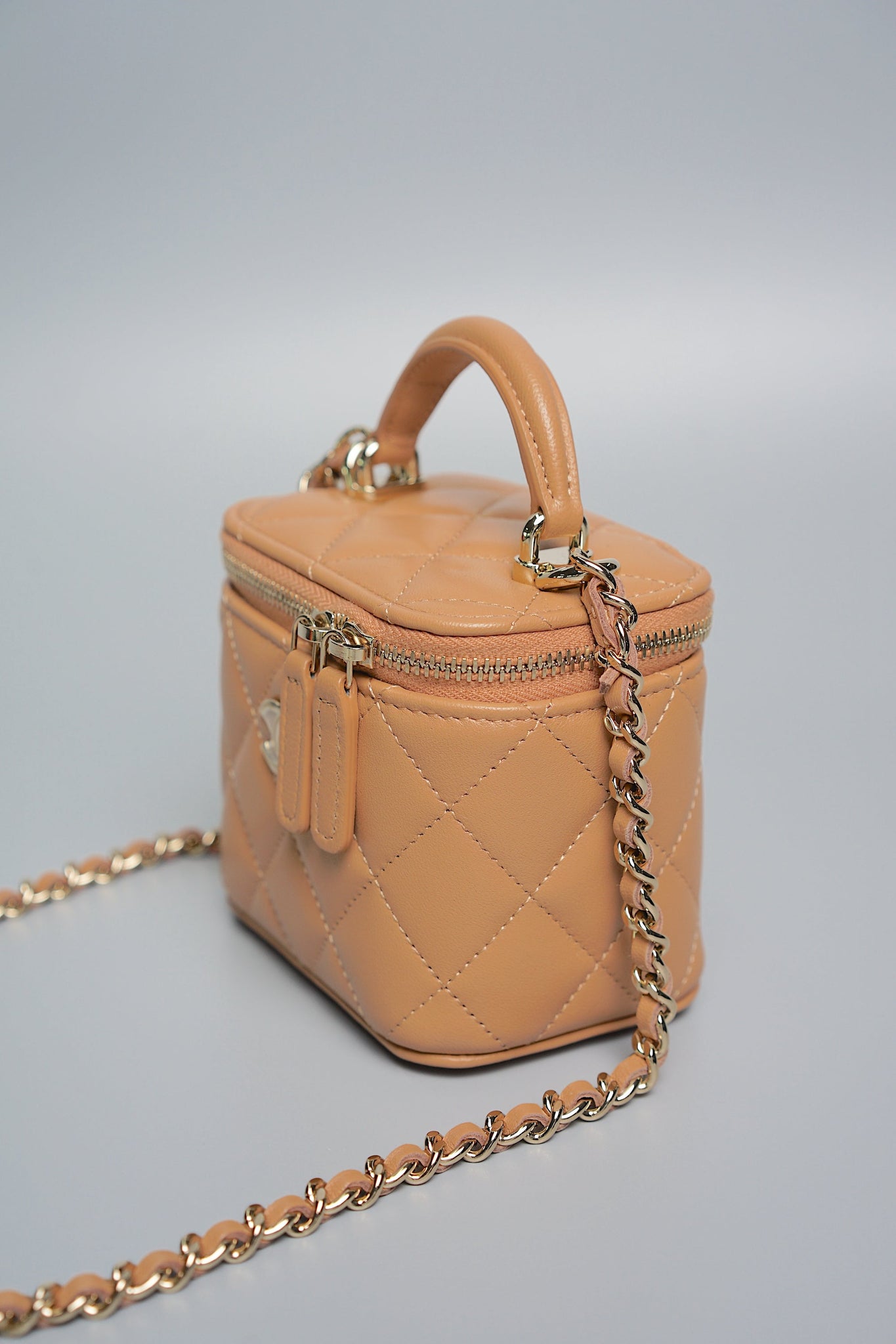 Chanel Top Handle Mini Vanity in Caramel (Brand New)