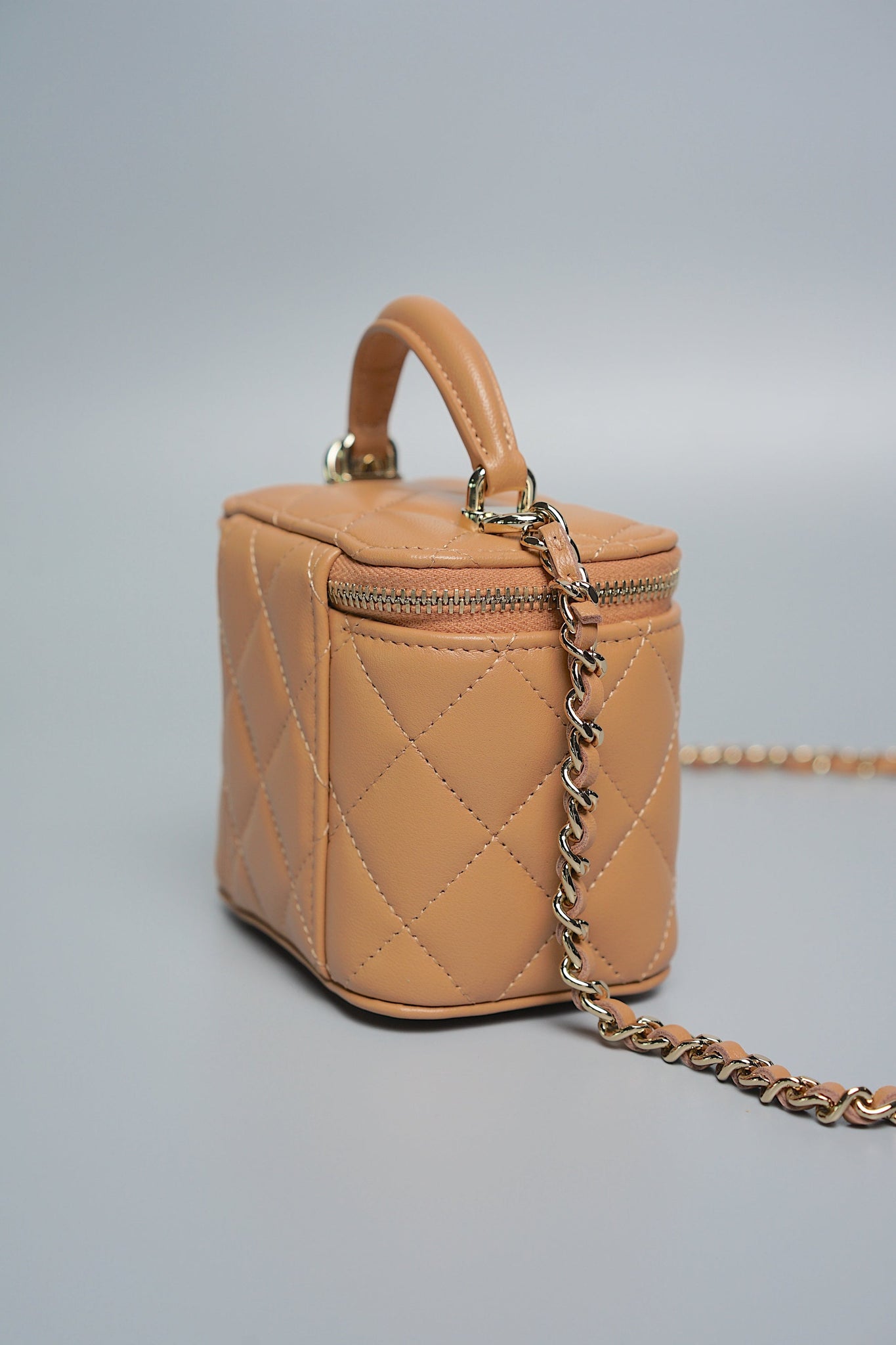 Chanel Top Handle Mini Vanity in Caramel (Brand New)