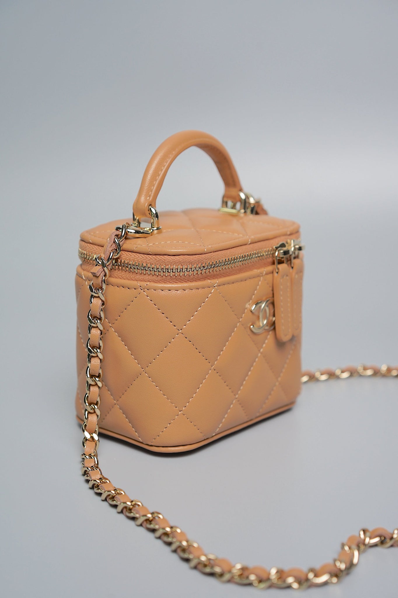 Chanel Top Handle Mini Vanity in Caramel (Brand New)