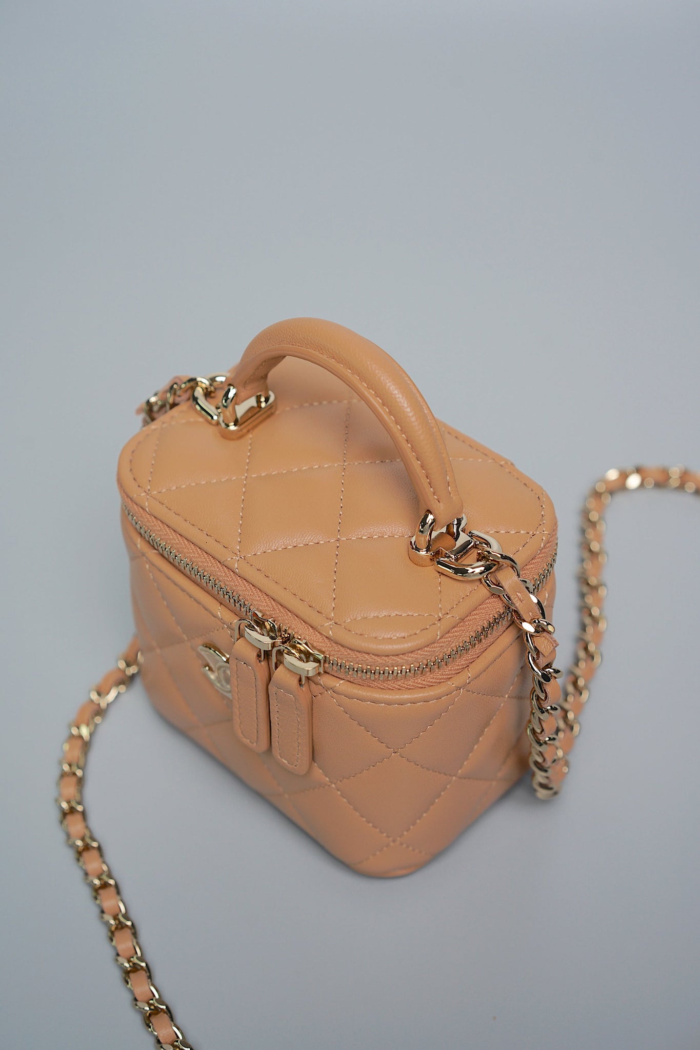 Chanel Top Handle Mini Vanity in Caramel (Brand New)