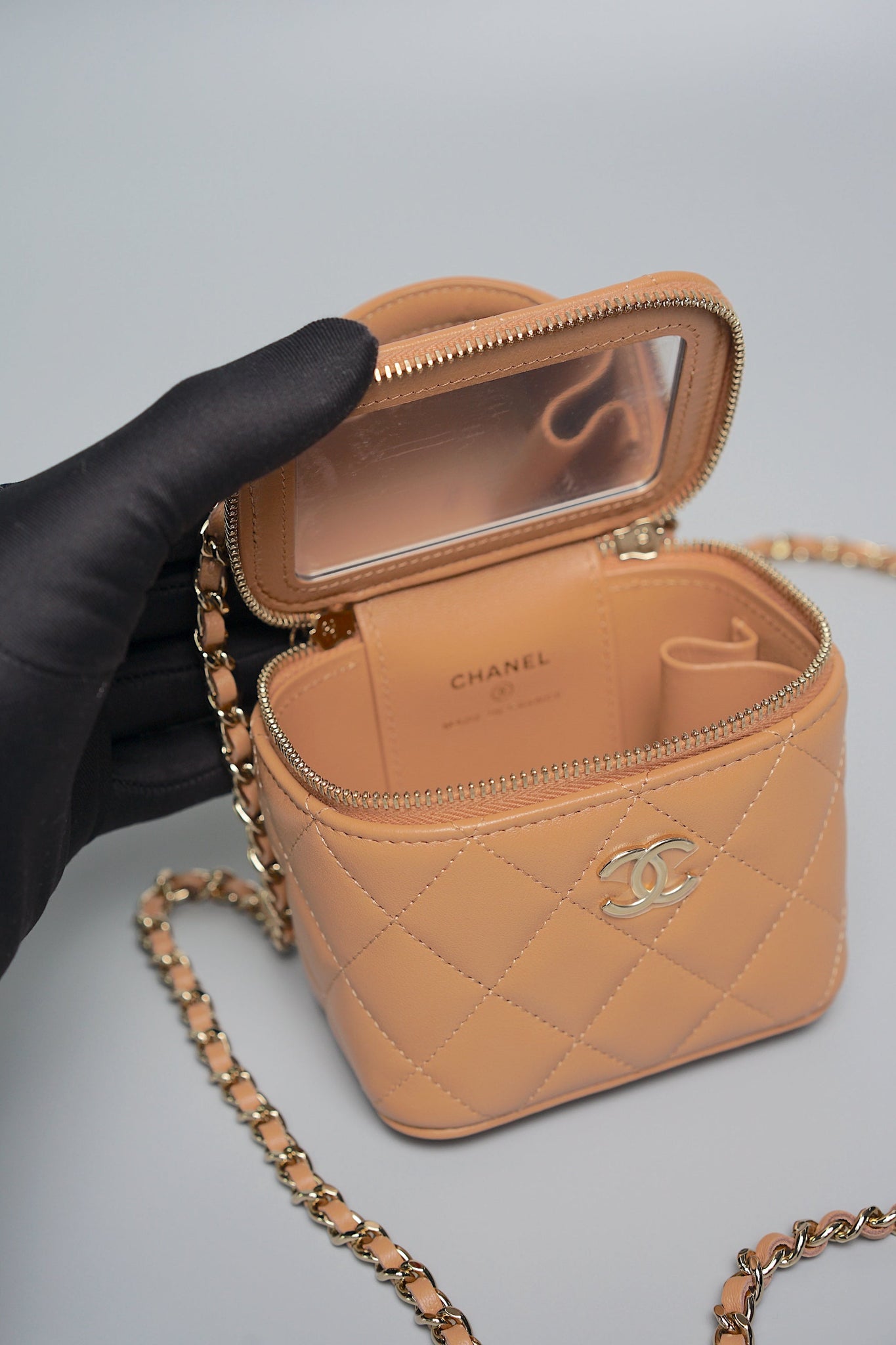 Chanel Top Handle Mini Vanity in Caramel (Brand New)
