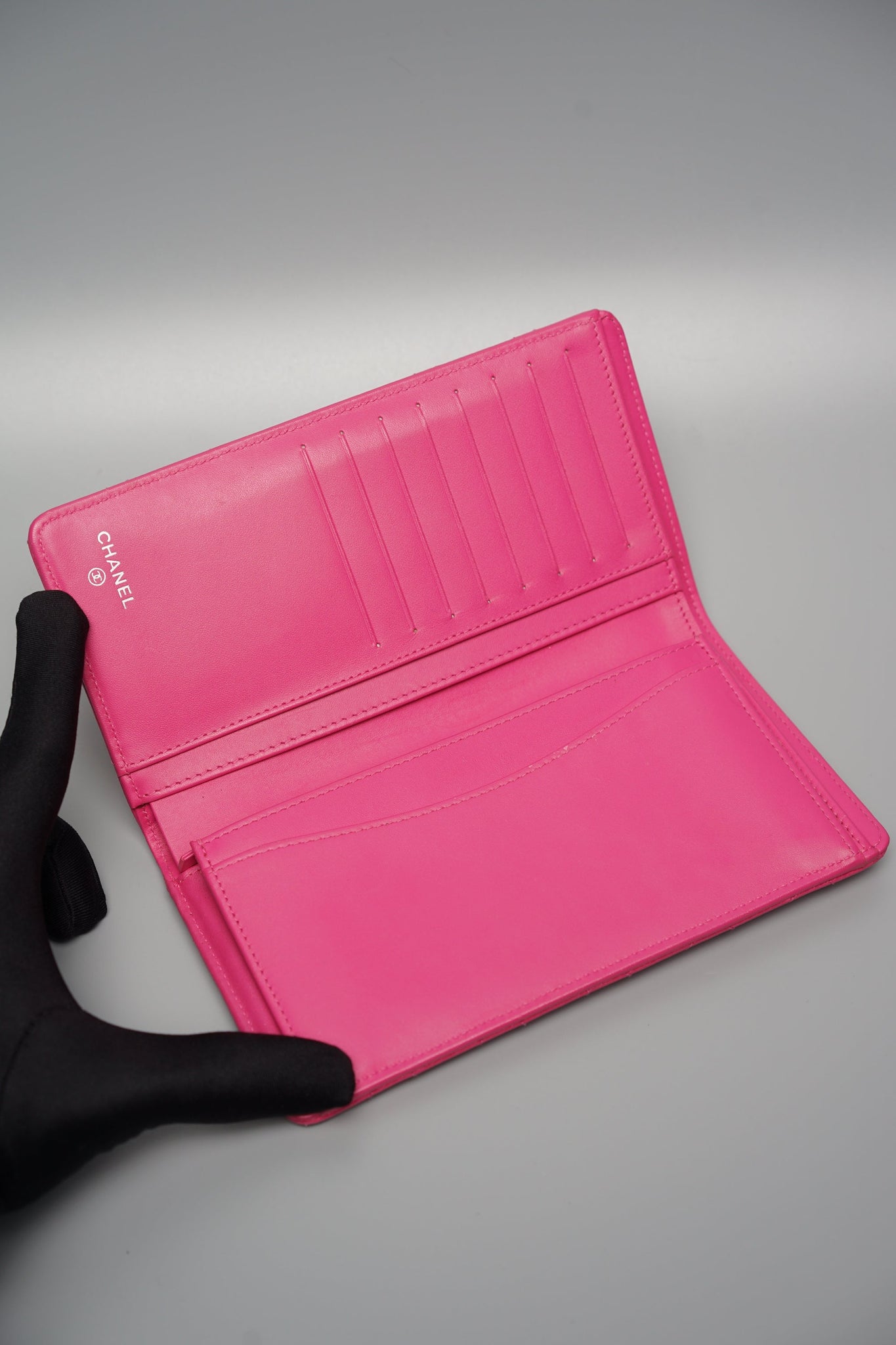 Chanel Timeless Pink Caviar Long Flap Wallet