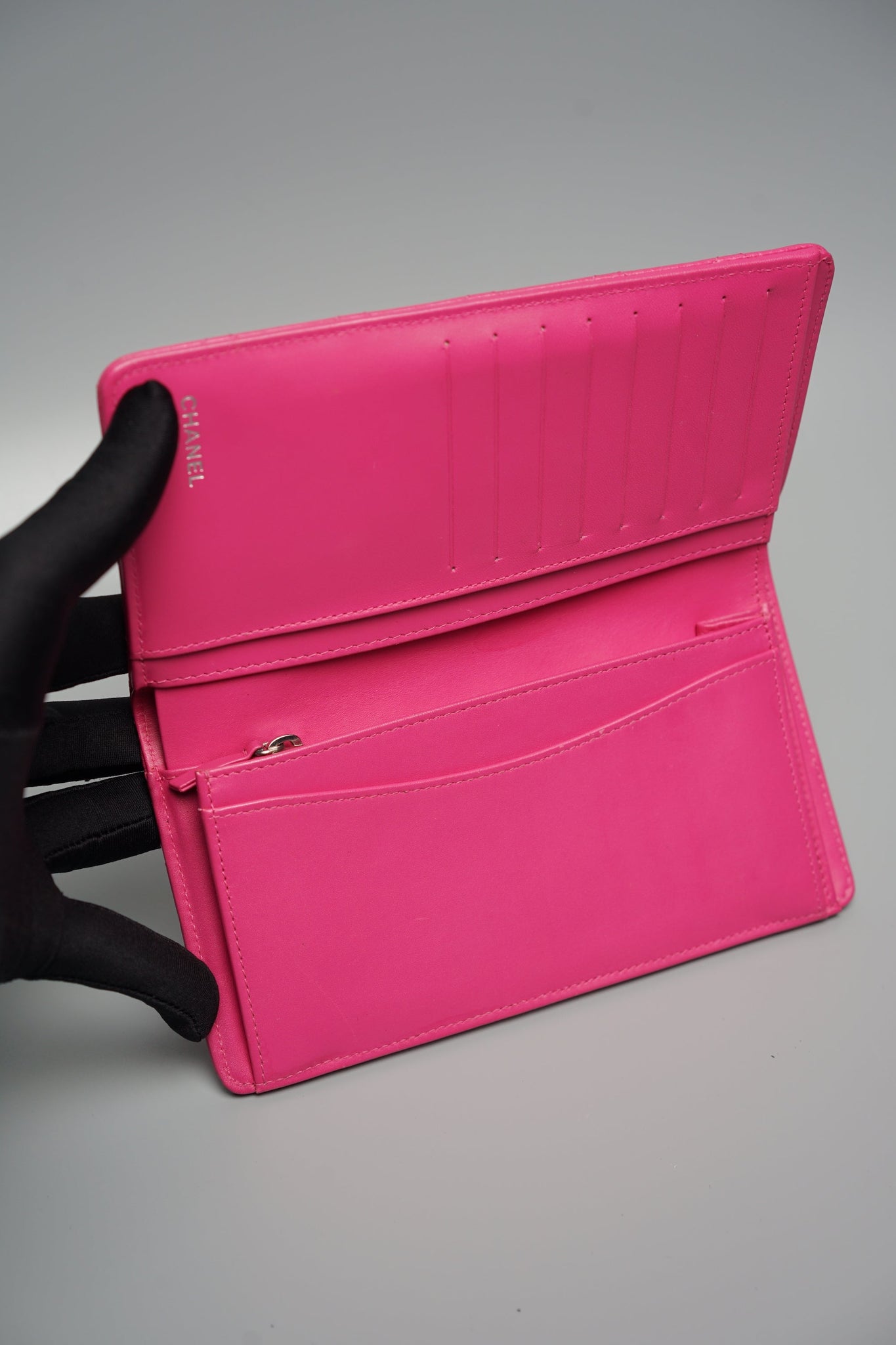 Chanel Timeless Pink Caviar Long Flap Wallet