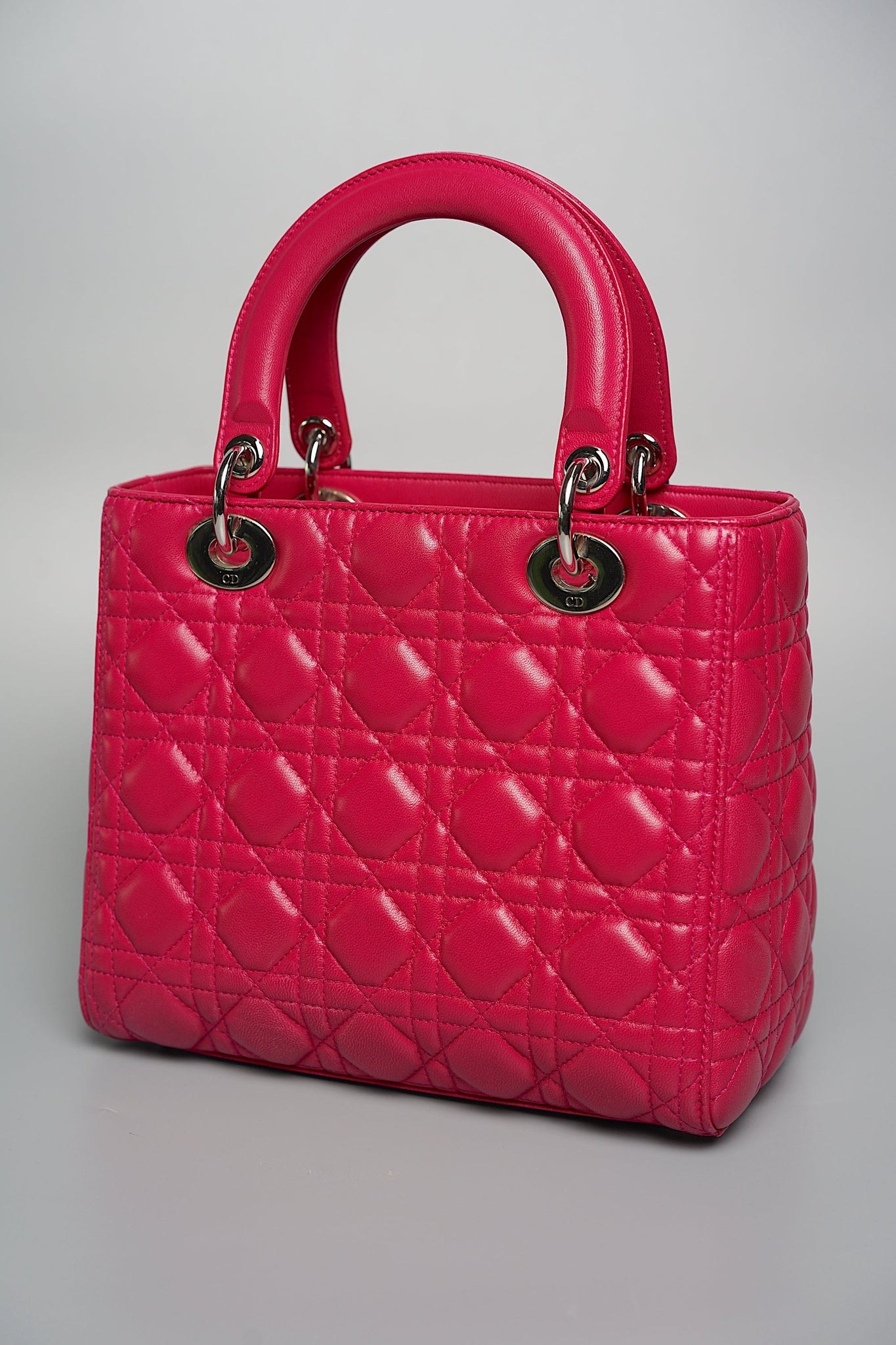 Medium Lady Dior in Cherry Red